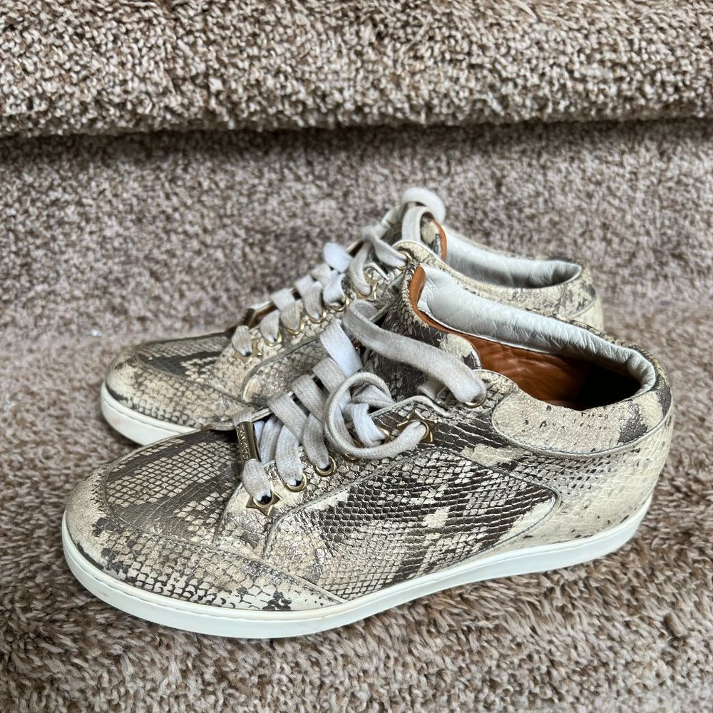 Jimmy Choo Girl's Snake Skin Casual Lace Up Shoes